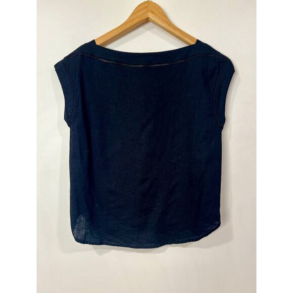 Ann Taylor Linen Blouse Summer Vacation XS Petite - Picture 5 of 5